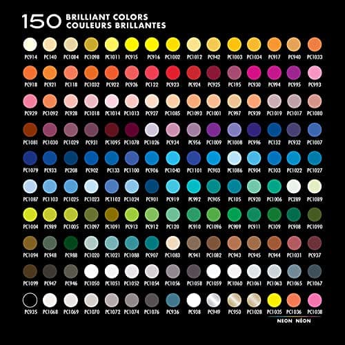 Prismacolor Colored Pencils Box of 150 Triangular Scholar Pencil Eraser and Premier Sharpener (1800059+VE99016+1774265)