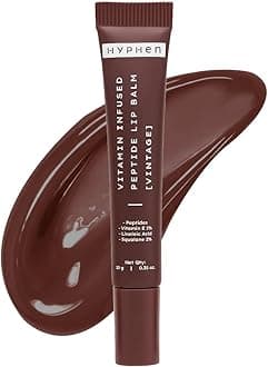 Hyphen Vitamin-Infused Peptide Tinted Lip Balm - Vintage | 24 Hrs Moisturization | Hydrates, Plumps & Repairs Moisture Barrier | Peptide Balm for Women | Hydrating Lip Balm for Chapped Lips | Vegan