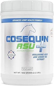- Nutramax Cosequin ASU Joint Health Supplement for Horses - Powder with Glucosamine, Chondroitin, MSM, ASU, Green Tea Extract, and Hyaluronic Acid, 1050 Grams