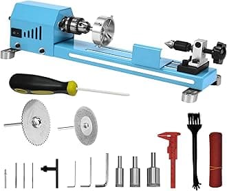 Mini Wood Lathe, Multipurpose Lathe Machine, Milling Lathe, Cutting, Polishing, Professional Table, Top Lathe Tool Kit