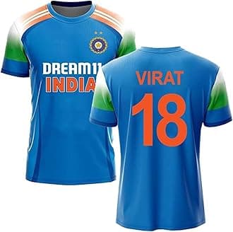 GenericVirat 18 India Cricket Team Jersey 2024 World Cup (Kids,Boys,Men)