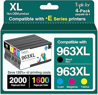 963XL Ink Cartridges Multipack Remanufactured for HP 963XL 963 for HP Officejet Pro 9010e 9010 Ink Cartridges 9012 9012e 9020 9020e 9014 9014e 9015 9015e 9018e 9019e 9022 9025e