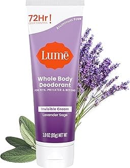 Whole Body Deodorant - Invisible Cream Tube - 72 Hour Odor Control - Aluminum Free, Baking Soda Free, Skin Safe - 3.0 ounce (Lavender Sage)