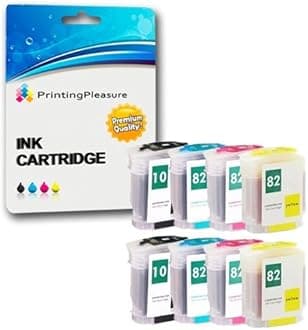 8 (2 SETS) Compatible Ink Cartridges Replacement for 10/82 XL for DesignJet 500 500+ 500ps 500ps+ 800 800ps 815mfp 820mfp cc800ps - Black/Cyan/Magenta/Yellow, High Capacity