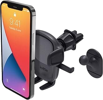 Easy One Touch Signature Air Vent & Flush Mount Combo - Universal Car Mount Phone Holder for iPhone, Google, Samsung, Moto, LG, and all other Smartphones