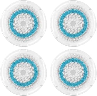 Deep Pore Face Cleansing Brush Head Replacements Compatible with Clarisonic Mia 1, Mia 2, Alpha Fit