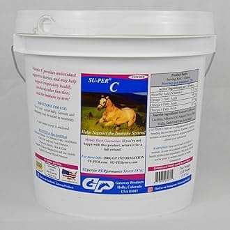 SU-PER C Vitamin C for Horses - Equine Antioxidant & Immune Support Supplement - Horse Vitamins & Minerals Supplement - 12.5 Pounds