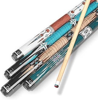 HomeSeason Pool Cue Stick 57" Billiard Cue Sticks Professional Low Deflection Pool Sticks