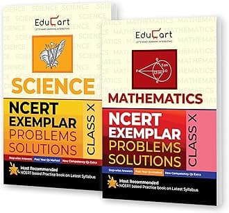 Educart NCERT Exemplar Class 10 Science & Mathematics 2026 Problems Solutions (For 2026-27 Board Exam)