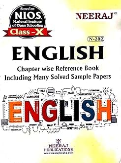 NEERAJ N -202 English Book For Class - 10th- NIOS - Chapter Wise Help Book / Guide including Many Solved Sample Papers and Important Exam Notes– Published by Neeraj Publications